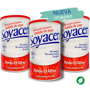 promocion especial de leche de soya en polvo Soyacen 3 botes