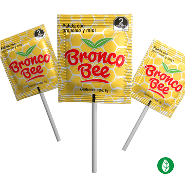 paleta con propoleo y miel de abeja broncobee