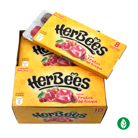 Caramelos con miel HerBees sabores frutos del bosque