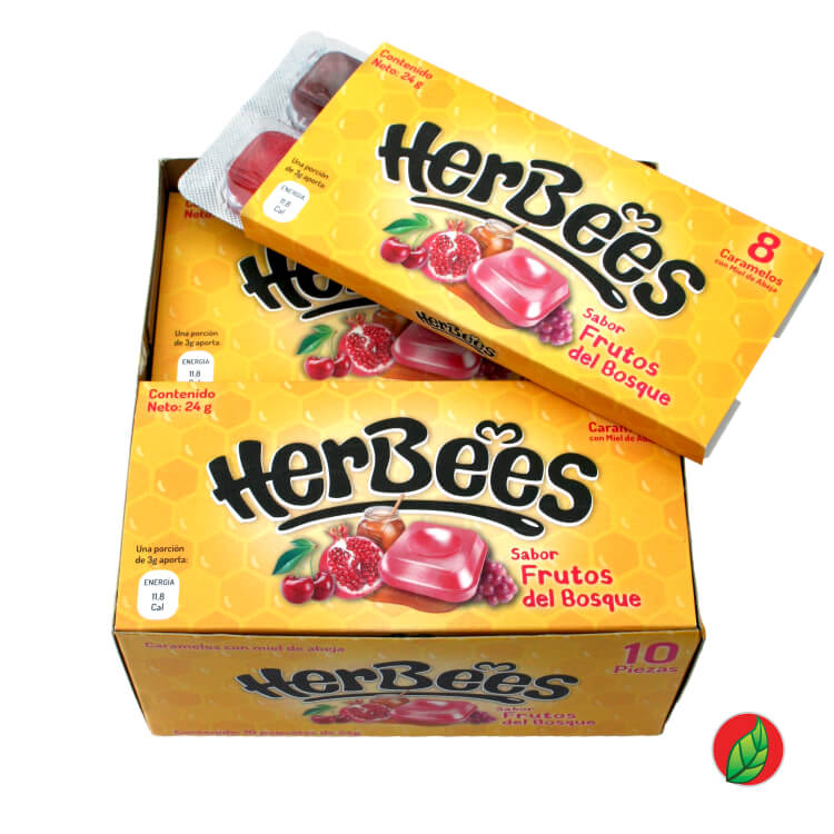 Caramelos con miel HerBees sabores frutos del bosque