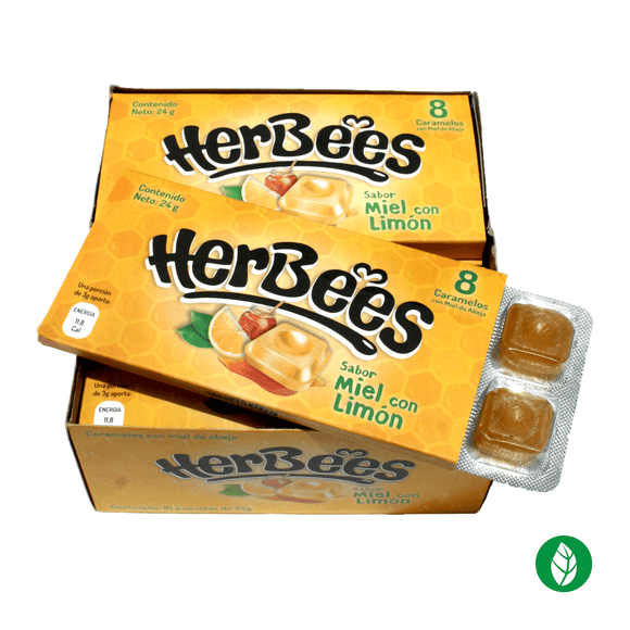 caramelos miel con limon HerBees con extractos naturales