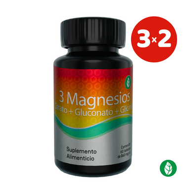 3x2 tabletas de 3 magnesios, citrato, gluconato, glicinato, ordenalas en linea