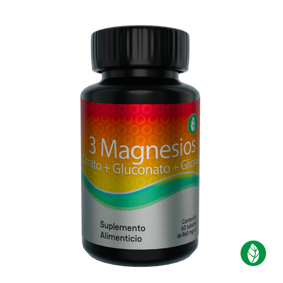 tabletas de 3 magnesios, citrato, gluconato, glicinato, ordenalas en linea