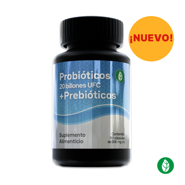 Probioticos mas Prebioticos 20 billones UFC en capsulas a la venta en linea