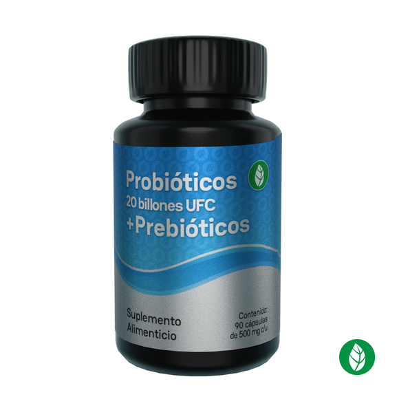Probioticos mas Prebioticos 20 billones UFC en capsulas a la venta en linea