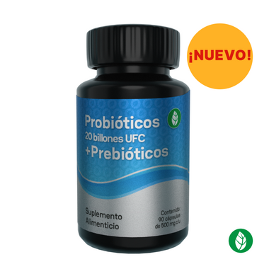 Probioticos mas Prebioticos 20 billones UFC en capsulas a la venta en linea