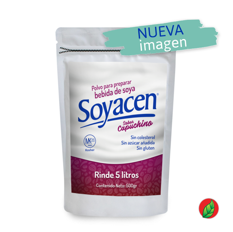 Soyacen | Bebida de soya en polvo sabor capuchino (Bolsa resellable 500g)