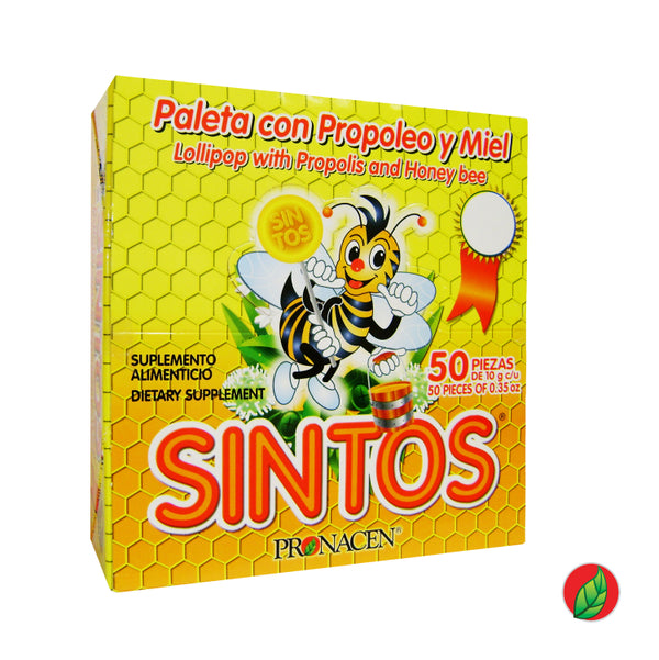 SINTOS | Paletas con miel de abeja y extractos naturales (Exhibidor con 50 piezas) - 1