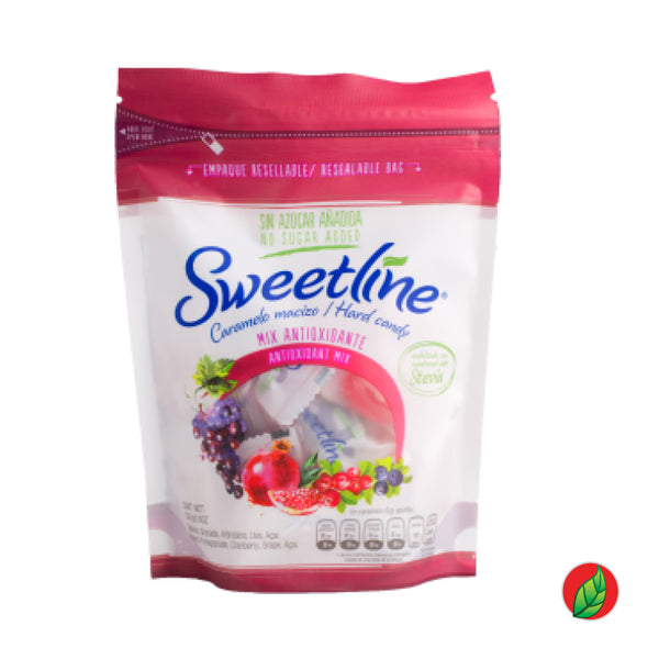 Sweetline Sugar Free | Caramelos sin azúcar sabor mix antioxidante (Bolsa resellable 100g) - 1